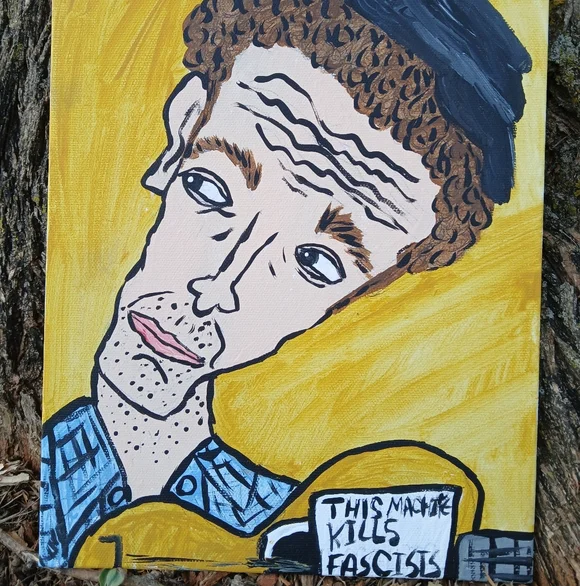 Woody Guthrie Portrait Painting - Picture 9 of 11